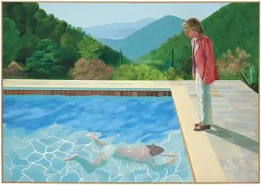 david hockney's paintings in acrylic